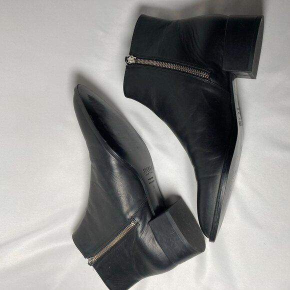 Sylven New York Cassidy Black Calf Leather Nappa Boots - Picture 12 of 12